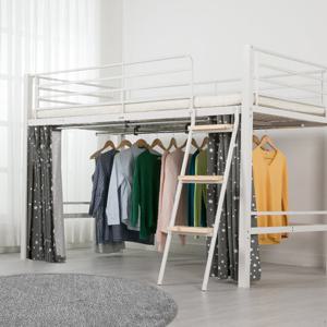 [에보니아] 럭키 벙커침대 매트포함 하부옷걸이봉 좌식형책상침