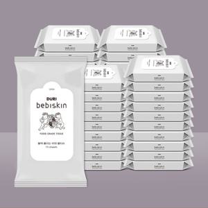 두리 베비스킨 물에 풀리는 천연펄프 휴대 15매 40팩