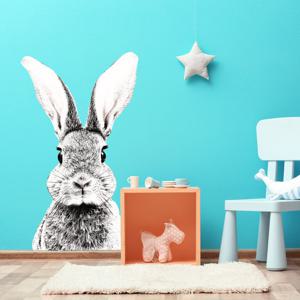 인테리어 유치원 패브릭 포인트 대형 동물스티커 토끼
