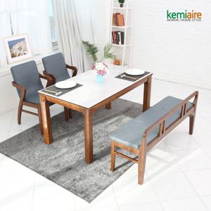 케미에르 라르곤 4인 세라믹 원목식탁SET KHD-851