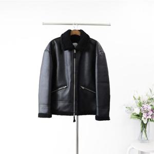 [엠클로]남자 가죽 양털 무스탕 라이더 자켓 점퍼