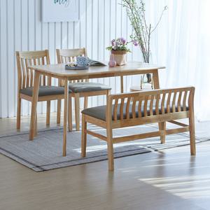 베스트리빙 캔버라 제시 4인(1200) 원목 카페 인테리어 식탁세트/벤치형