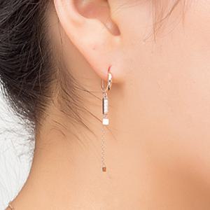 [엘렌쥬얼리] 14K 프레스카 원터치 드롭 귀걸이