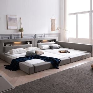 비플렛 LED 저상형 패밀리침대 Q+Q 매트포함 YSBM1915