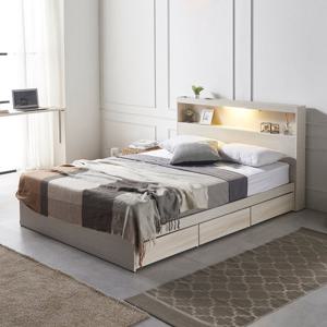 파로마 이즈 로벨 LED 수납침대 C형+40T라텍스매트 Q IGS049