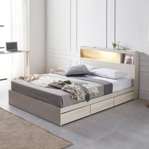 파로마 이즈 로벨 LED 수납침대 D형+본넬매트 SS IGS062