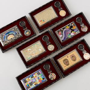 한국전통 금장, 자개 명함케이스 키링세트 외국인선물 기념품