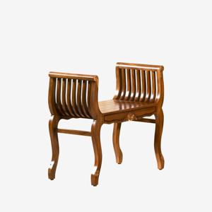 유캐슬 마호가니 엔틱 원목 1인용 벤치