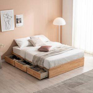 파로마 이즈 우디 원목 수납침대+본넬매트 Q IHD007