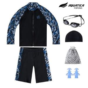 아쿠아티카 아동 래쉬가드 집업 AQA375 선수용수경5종세트