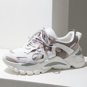 [포크슈즈] 여성 어글리슈즈 천연가죽 키높이 6cm lkf2025wh