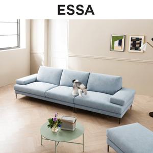 [쿠션&상품권증정][GS단독특가]에싸 파밀리아 4인 러스티카 패브릭 소파+스툴