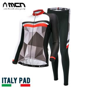 MCN 여성 자전거의류세트 그랜드 긴팔+9부패드바지