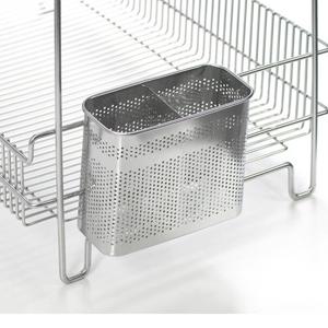 올비아 프리미엄 걸이형2단 스텐 사각수저통