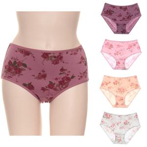 차밍 P409 여성 소프트터치 꽃나염 빅사이즈 삼각 맥시팬티