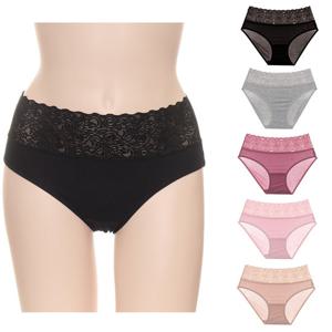 차밍 P201 여성 면스판 복부레이스 팬티