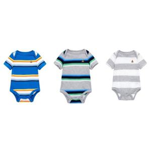 [갭키즈] 베이비 남아 스트라이프 베어 자수 바디수트 3종 SET (