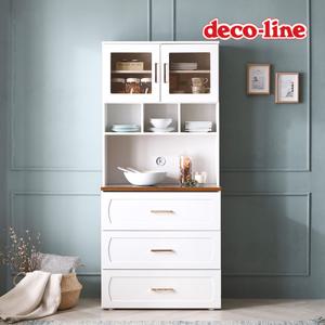 코넬 르네 높은 800 3단 유리 주방 수납장 DGJ026C (착불)