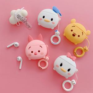 에어팟 1 2 프로 커플 오리 곰돌이 실리콘 캐릭터 키링 케이스