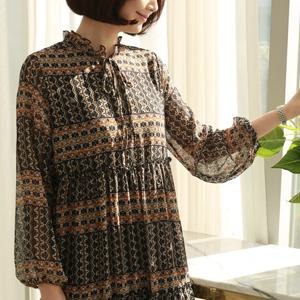 [웬디즈갤러리][한정]파이 페이즐리 쉬폰 원피스 UOP009