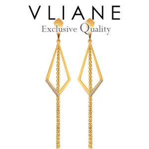 [브리앙] 18K 렉탕글 귀걸이 (금귀걸이,귀고리,이어링,주얼리)