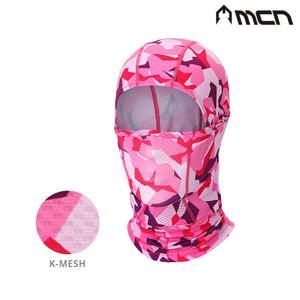 MCN K매쉬 쿨 바라클라바 핑크카모 여름용버프 자전거