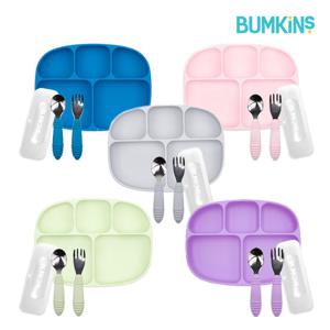 범킨스 흡착식판 5구+키즈스푼포크 2종 세트