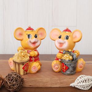 데일리데코 런키 스마일 쥐 저금통 인테리어 소품 2P 중