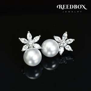 [리드박스] [선물포장] 혼주 반달꽃 진주 귀걸이 (귀찌가능)