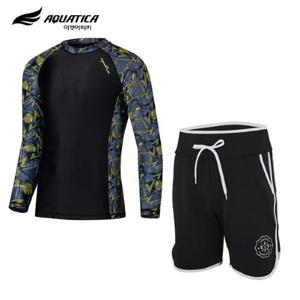 아쿠아티카 남성 래쉬가드 AQAMAV 상의+트렁크반바지