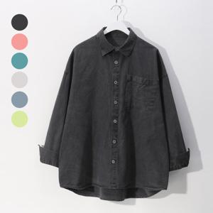 [후앙스] 오버핏 피그먼트 코튼 셔츠 NDST3655