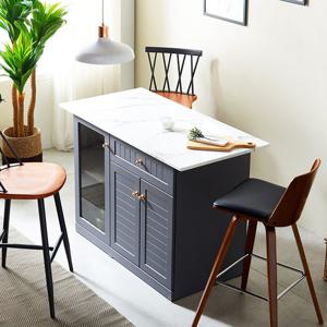 아일랜드식탁 800 대리석홈바 빌트 렌지다이 주방수납장