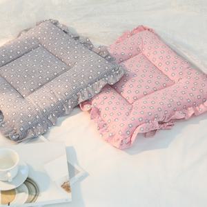 이솔홈 세미크로스 레이스 끈 방석 학생방석 의자방석 솜포함