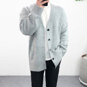 엠클로 남자 오버핏 부들부들 파스텔 앙고라 니트 가디건 8컬러