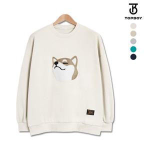 [탑보이][탑보이] 보들보들 시바 오버핏 맨투맨 (IN001)