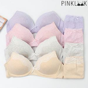 [핑크룩] 라떼코튼 노와이어 브라팬티8종세트