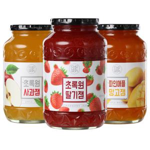 초록원 과일잼3종 1kg+1kg (딸기잼/사과잼/파인애플망고잼)