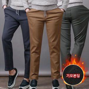 스댕클럽 남자 겨울 기모 본딩 밴딩 면바지 BJ1859