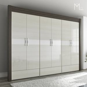 [모로] 코비 웬지골드화이트 10자 장롱세트 장롱 장농 옷장