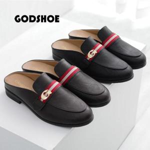 갓슈 지테일 남성 가죽블로퍼 구두슬리퍼