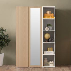 아씨방가구 레티 120cm 수납거울+오픈선반 옷장