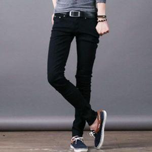 스댕클럽 남자 스판 블랙 화이트 바지 청바지 AD1413