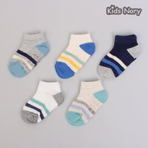 키즈노리]매쉬망커즈 아동발목양말 5족/유아양말/아기/돌답례