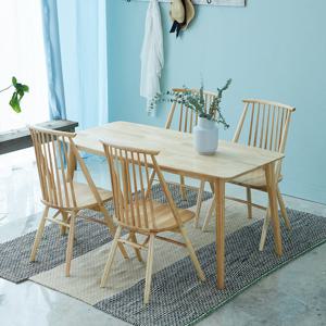 베스트리빙 아슬란 비안나 4인(1200) 원목 식탁 테이블 세트/의자 4개