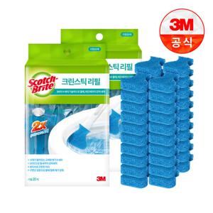 [3M]크린스틱 변기청소 리필 20입 2개(총40입)