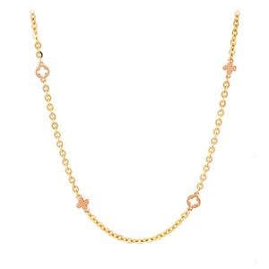 [아이비골드] 14K 클로버 꽃 목걸이 K-070