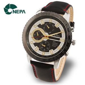 [네파] NEPA 남성 정장 야광 가죽 손목시계 N5029-WHITE