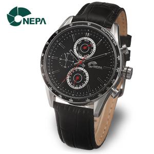 [네파] NEPA 남성 정장 가죽 손목시계 N3039-BLACK