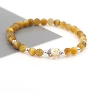 에르모사 젬스톤 G037_골드호안석6mm+실버925(염주 불교 패션)