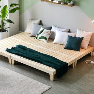 아씨방가구 원목마루 패밀리침대 프레임Q+Q